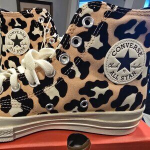 Converse Chuck 70 Hi Leopard Print Women's Sneakers Shoes A14945C Size 8 NEW